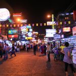 Khao San road is the most popular nightlife street in Bangkok for tourists. By the night the street is full of people, mostly tourists.
