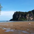I thought that the only way to reach Railay beach from Ao Nang, or anywhere else would be by boat because the beach is isolated from the rest of the land