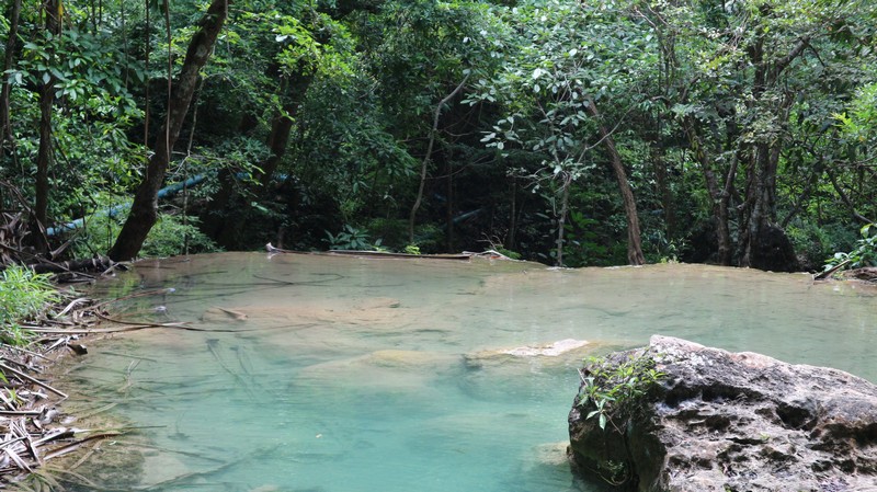 If there is one reason why Kanchanaburi is so visited besides the death railway, that would be the Erawan waterfalls.